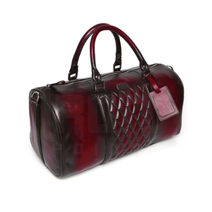 Sac de voyage en cuir véritable tendance, imperméable, avec bandoulière réglable, sac de transport multifonctionnel pour l'extérieur - Product Image 3