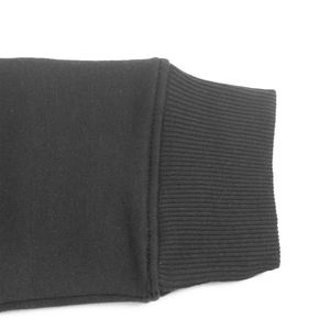Premium <b>Black</b> Crew Neck <b>Sweatshirt</b> Long Sleeve <b>Plain</b> Solid Cotton Fleece Ribbed Cuffs Hem Regular Fit <b>Mens</b> Casual Streetwear - Product Image 5
