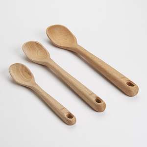 Ensemble de cuillères en bois naturel pour la cuisine, ustensiles de cuisine avec spatule, louche et cuillère à mélanger pour ustensiles de cuisson antiadhésifs - Product Image 6