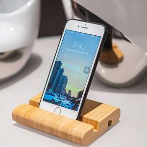 Soporte de madera para computadora portátil, soporte de madera hecho a mano para teléfono, una obra maestra única y ecológica - Product Image 6