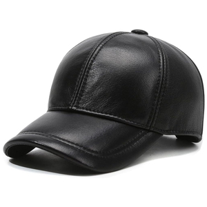 Wholesale Price Custom 6 Panel Leather Caps For Sale 2026 New Arrival High Quality Street Wear Leather Caps For Adults - Product Image 1