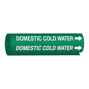 Marcadores de Tuberías de Agua Fría de Alto Rendimiento Brady para Tuberías Industriales y Comerciales - Product Image 2