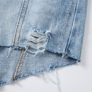 Shorts en jean personnalisables 100 % coton pour femme, coupe ample, écologiques, décontractés, jambes larges, style déchiré, pour l'été - Product Image 6