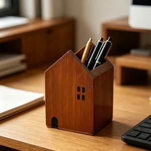 Wooden Writing <b>Accessories</b> Holder <b>for</b> Professionals Decorative Wooden <b>Desk</b> Pen Cup Premium Handmade Wooden Office Organizer Wood - Product Image 1