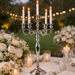 Wedding decoration supplier Wholesale wedding centerpieces Bulk gold <b>candle</b> holders Event décor supplier Wedding decoration - Product Image 1