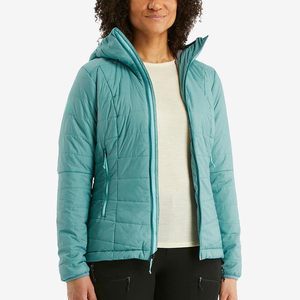 High Quality Women's Knitted Lightweight Puffer Hooded Jacket Winter Bomber <b>Coat</b> <b>Zipper</b> Button Breathable Autumn Casual - Product Image 2