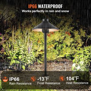 Set di 8 Luci LED da Esterno 3W 210LM 12V 24VAC/DC, Illuminazione per Sentieri 3000K Bianco Caldo, Luci Paesaggistiche a Basso Voltaggio - Product Image 2