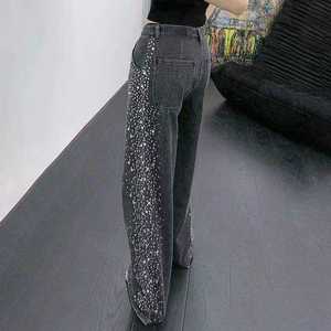 Jeans vintage slim et droits pour femmes, style baggy, tendance, en denim, pour l'hiver. - Product Image 6