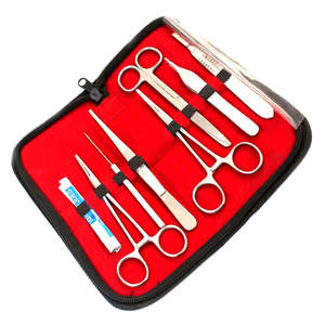 Kit de dissection médicale en acier inoxydable allemand, outils de suture, porte-scalpel, forceps moustique, ciseaux à iris par Dentavex - Product Image 3