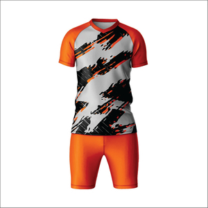 ชุดฟุตบอลพิมพ์ลายดิจิทัลแบบกำหนดเอง ผ้าโพลีเอสเตอร์ 100% ลาย 3 มิติ กางเกงขาสั้น ออกแบบเองได้ ชุดทีม ผลิตในปากีสถาน - Product Image 5