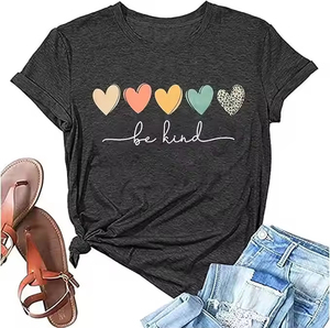 เสื้อยืดแขนสั้นผู้หญิงไซส์ใหญ่ลายบาติก พิมพ์โลโก้ได้ ผ้าฝ้าย 100% ระบายอากาศดี เป็นมิตรกับสิ่งแวดล้อม ราคาถูก รับผลิตแบบ OEM ขายส่ง - Product Image 5