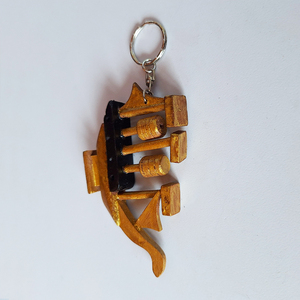 Handcrafted Indonesian Wooden Engine Cylinder Keychain Car Automotive Enthusiast Souvenir Key Ring Unique Promotional <b>Gift</b> - Product Image 1
