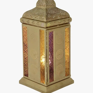 Farol de vela vintage de hierro y metal resistente al calor, decorativo para colgar en patio, jardín, casa de campo, decoración de Pascua - Product Image 1