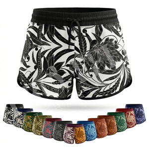 Shorts de yoga pour femmes, personnalisés, imprimés, taille haute, compression, vêtements de sport, extensibles, OEM ODM - Product Image 1