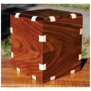 Artisan Hand-Carved Wood Urn - Premium Solid wood Finish Cremation <b>Box</b> - Custom <b>Memorial</b> Funeral Supplies Wholesale <b>Wooden</b> Urns - Product Image 1