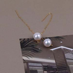 Pendientes de Perlas de Agua Dulce de Grado 4A de 5-8 mm, Estilo Largo y Sencillo, Múltiples Especificaciones para el Día a Día - Product Image 1