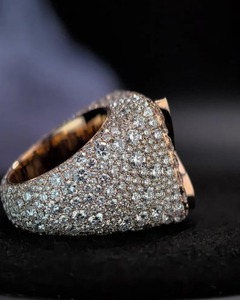 Best Quality Custom Design Brilliant Cut Moissanite Cocktail <b>Ring</b> Rhodium Plated Luxury for Anniversary Gift Stones Available - Product Image 2