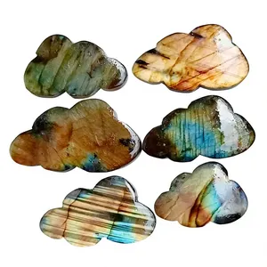 Pierre précieuse en labradorite sculptée en forme de nuage, cristal de nuage, décoration d'intérieur, grossiste en cristaux sculptés en forme de nuage - Product Image 5