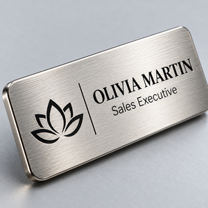 Placa de Identificación Magnética Personalizada para Empleados, Insignia Metálica con Logotipo Personalizado, Fabricante Mayorista OEM - Product Image 2