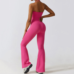Conjunto Deportivo Personalizado para Mujer, Ropa de Yoga Ecológica, Ligera, de Secado Rápido, Chaqueta Deportiva Sólida, Cintura Elástica, Estilo Deportivo - Product Image 2