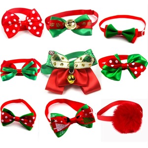 Pet <b>Christmas</b> Bow Tie Adjustable Xmas <b>Dog</b> Cat Bowtie <b>Collar</b> Accessories For Small <b>Dog</b> Cat Festival Party Decor Cat holiday bow - Product Image 1