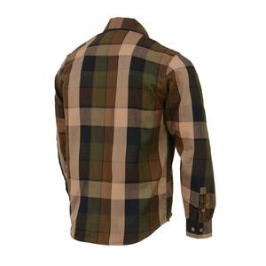 Camisa de Franela a Cuadros en Tonos Tierra para Hombre, Estilo Lumberjack, de Algodón Premium, con Botones, Casual, para Exteriores, Sobrecamisa de Invierno - Product Image 5