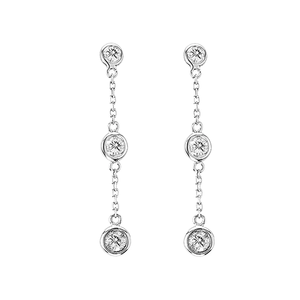 Pendientes de Aro de Diamantes de Oro Sólido de 14K de 2.20 CT, Certificados por IGI, Regalo de Lujo para Boda y Compromiso - Product Image 3