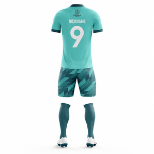 ชุดเสื้อฟุตบอลสั่งทำ ROMAA แบบซับลิเมชั่น แขนสั้น ทรงสปอร์ต ยูนิเซ็กซ์ ผ้าสี่ทิศทาง ยืดหยุ่นได้ คอวี ระบายเหงื่อ ลายเรขาคณิต - Product Image 2