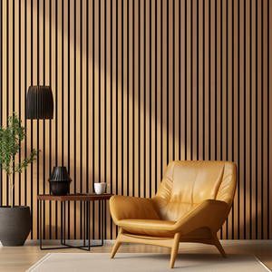 Paneles de Pared Decorativos Modernos, Paneles de Pared Acanalados Negros de 600*2400mm, Paneles Acústicos de Madera Akupanel para Techo de Cine - Product Image 5