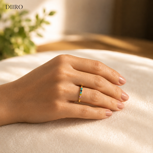 Anillo de Compromiso de Moissanita con Diamantes de Colores Arcoíris, Anillo de Boda de Plata 925 con Corte Redondo para Mujer, Joyería de Regalo - Product Image 6