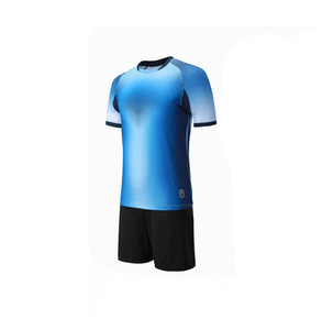 Conjunto de Camiseta de Fútbol para Hombre con Degradado Azul, Manga Corta, Absorbe la Humedad, Uniforme Deportivo para Todas las Temporadas - Product Image 1