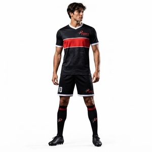 Uniformes de Fútbol de Poliéster de la Mejor Calidad con Diseño Personalizado y Servicio de Impresión de Logotipo OEM para Ropa Deportiva con Nombre y Estilo para Adultos - Product Image 1