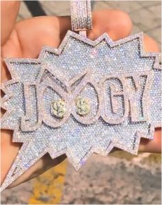 Colgante de Moissanita VVS Personalizado con Diseño de Letra de Nombre, Chapado en Oro Blanco, con Incrustaciones de Diamantes - Product Image 6