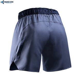 Shorts d'entraînement MMA légers pour hommes, en satin uni, taille haute, avec cordon de serrage, respirants et à séchage rapide - Product Image 4
