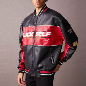 New Style <b>Light</b> Weight Blank Windproof Men's Leather <b>Jackets</b> Clothing Custom Fashion Popular Men Leather <b>Jacket</b> - Product Image 3