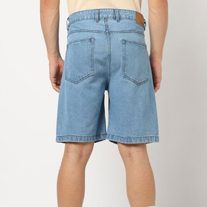 Shorts en jean pour homme en tissu extensible et flexible, finition délavée, prêts pour l'extérieur, décontractés - Product Image 3