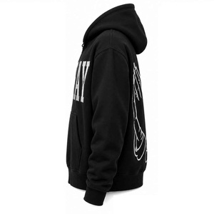 Customized French Terry <b>Fleece</b> Sun Fade Fashion Pullover Zipper Style Hoodie Acid Vintage Washed <b>Thick</b> Drop Shoulder Zip Hoody - Product Image 5