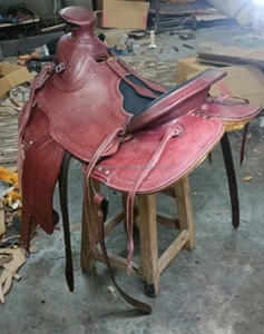 Selle de course en cuir de haute qualité Western Roping Ranch Wade Nouveau design Selle de course anglaise pour l'équitation - Product Image 4