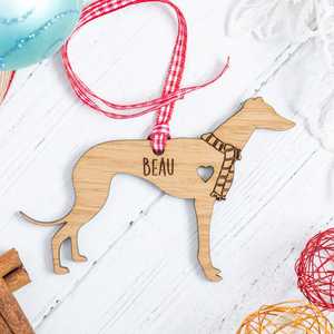 Adorno Navideño de Madera Personalizado para Perro, con Nombre Grabado, Decoración Rústica para las Fiestas, Regalo para Amantes de Mascotas - Product Image 2