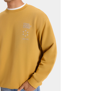 Le sweat-shirt ultime en coton biologique épais 500 GSM, coupe ample, couleur blanc cassé - Product Image 2
