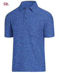 Camiseta Polo Personalizada para Hombre, de Verano, Manga Corta, Color Sólido, Cuello Camisero, Tejido de Algodón, Secado Rápido, Formal, Básica, para Golf - Product Image 1