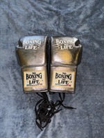 Sarung Tinju Sanda No Boxing No Life Profesional untuk Kompetisi, Latihan, dan Sparring, Dapat Disesuaikan, Kulit Asli, Model Tali