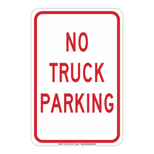 Panneau de signalisation Brady résistant aux intempéries « Interdiction de stationnement des camions » pour usage intérieur/extérieur dans les entrepôts - Product Image 1