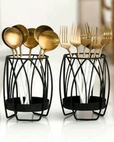 Porte-couverts en fer de qualité supérieure pour la décoration de cuisine moderne, offrant une construction robuste et une solution élégante de rangement pour ustensiles