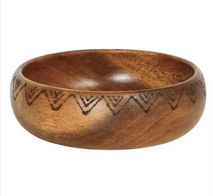 Acacia <b>Wood</b> Serving Bowl Hot Selling New Party Modern Restaurants Serving Plates Wooden Bowl Set Wooden Bowl - Product Image 1