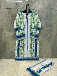 Shalwar kameez ในผ้าฝ้ายนำเข้าพิมพ์ลายสดใสเหมาะสำหรับวันฤดูร้อนในไซส์ XL & XXL - Product Image 5