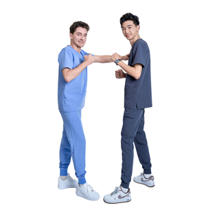 Combinaison de travail en toile de coton/PE/Spandex de qualité supérieure, confortable et pratique pour salon de beauté, dernier design, usine FMF, faible MOQ - Product Image 1