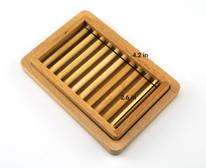 Porte-savon en bambou naturel pour salle de bain |   Plateau à savon durable avec design de drainage rapide - Product Image 1