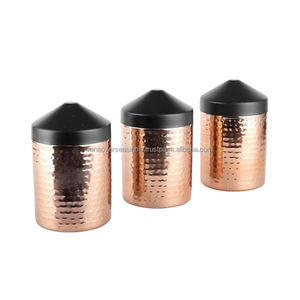 Unique Style Pure Copper <b>Tea</b> <b>Coffee</b> and <b>Sugar</b> Canisters With Hammered Pattern Available in Diverse Designs & Sizes - Product Image 5