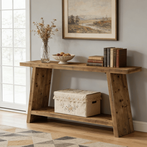 Moderna Consolle Lunga in Legno Massello per Casa, Appartamento e Hotel - Product Image 5